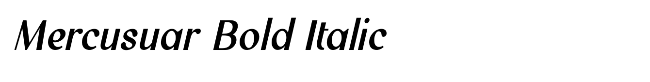 Mercusuar Bold Italic